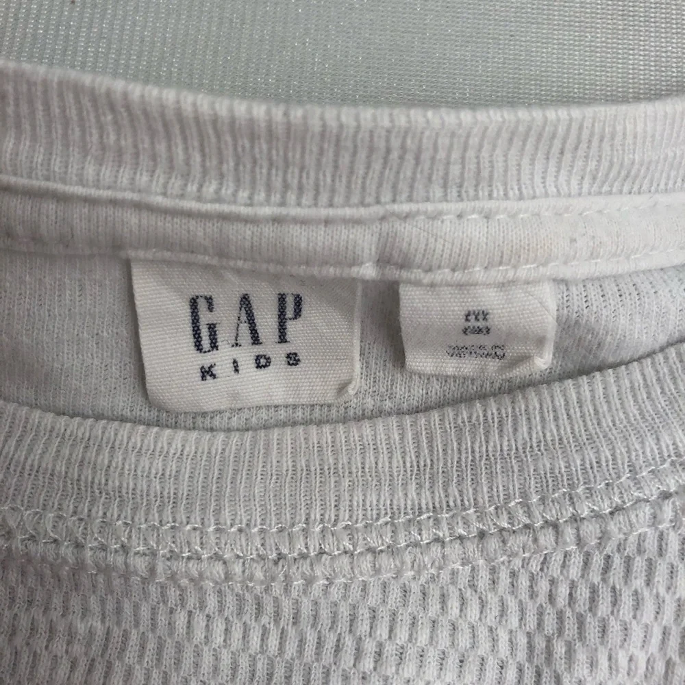 Gap ivory off white waffle knit long sleeve shirt M/8